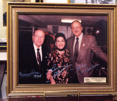 Mike Sisca, Licia Albanese and Aldo Mancusi - Triple signed photo, 1994