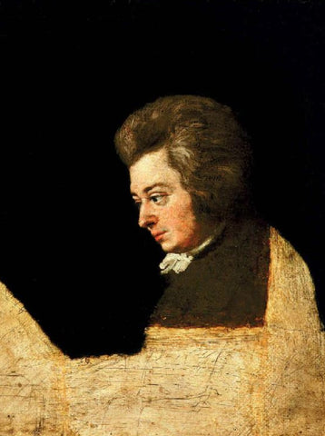 Mozart in an unfinished portrait from 1789