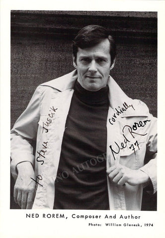 Ned Rorem Autograph 1977