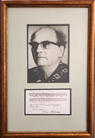 Olivier Messiaen - Autograph Music Quote Signed