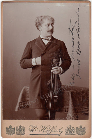 Pablo de Sarasate signed cabinet photo dated in 1900