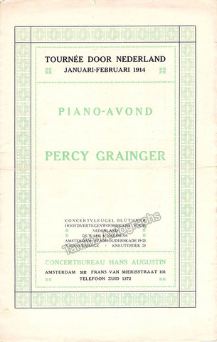 Concert Program Amsterdam 1914
