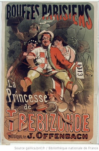 Poster announcing one of Offenbach´s works at his theater