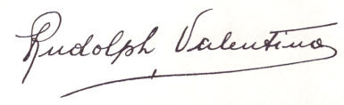 Rudolph Valentino Signature