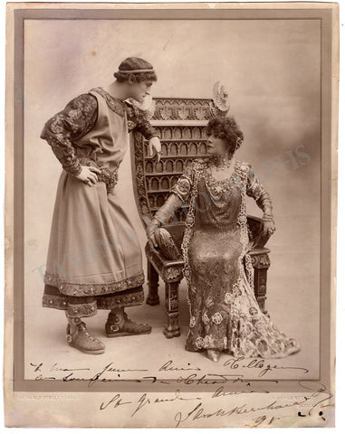 Sarah Bernhardt large signed photo