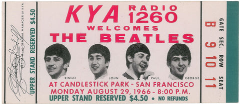 The Beatles concert ticket, recently sold for over $800