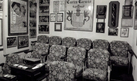 The screening room at the Enrico Caruso Museum