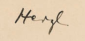 Theodor Herzl Signature