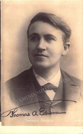 Thomas Alva Edison signed photo