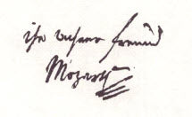 Wolfgang A Mozart Signature