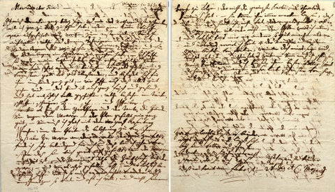 Wolfgang Mozart autograph letter to his father