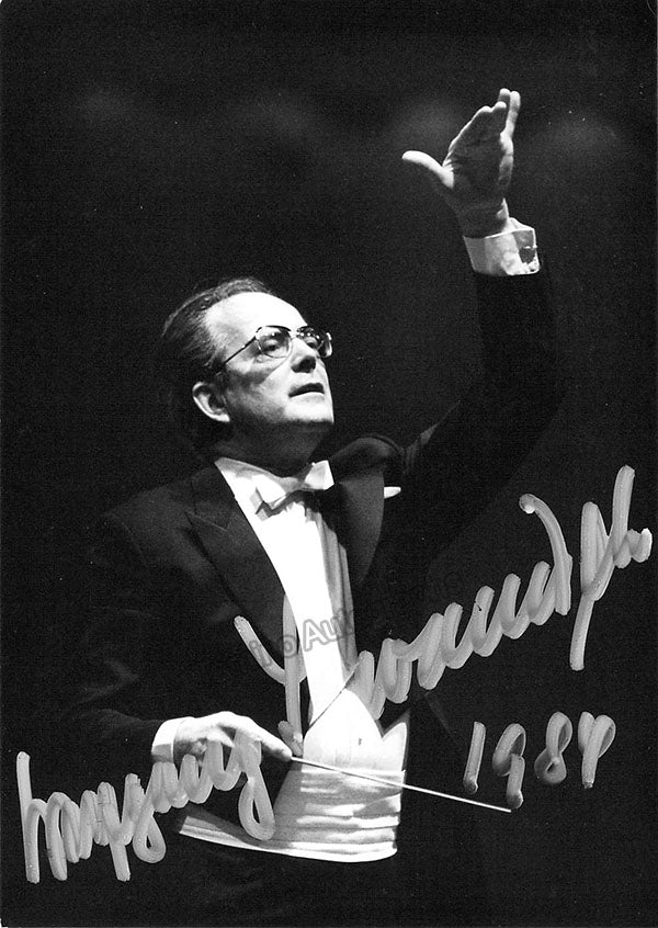 Wolfgang Sawallisch signed photo conducting