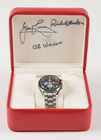 Wristwatch signed by 3 Apollo astronauts James Lovell, Richard Gordon, and Al Worden