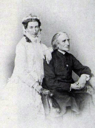 Young Cosima with her father Franz Liszt