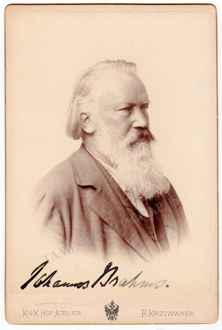 Johannes Brahms Signed Photo