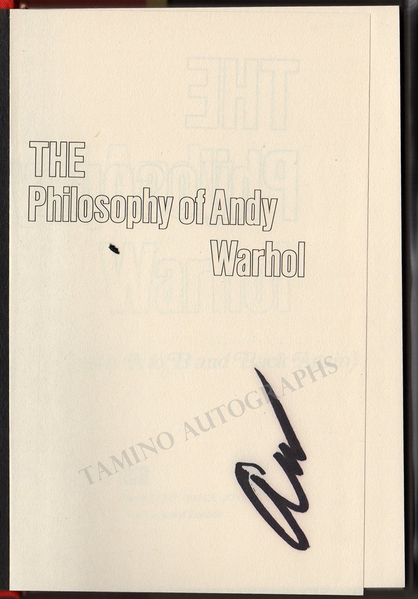 Warhol, Andy - Signed Book 