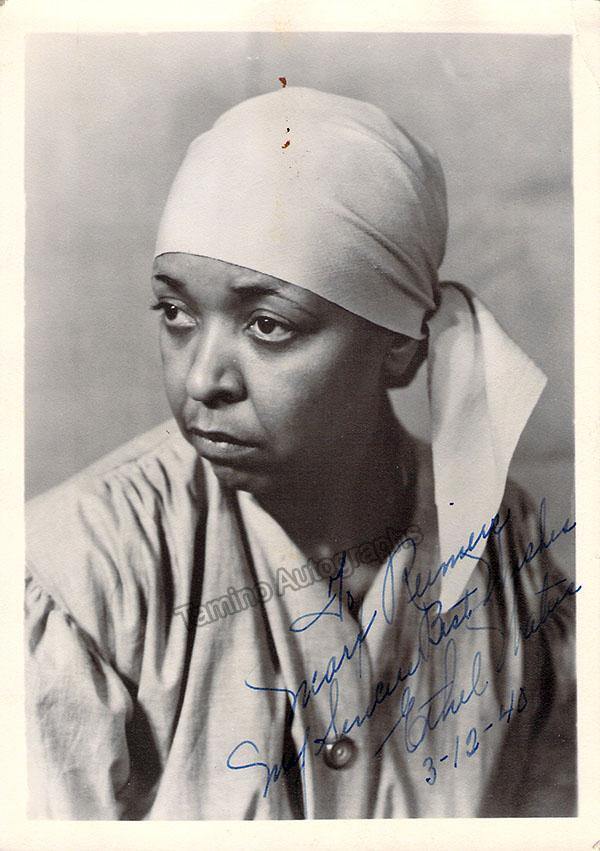 Ethel Waters Autograph Signed Photograph 1940 – Tamino