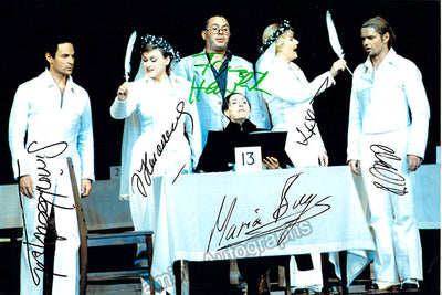 Keenlyside, Simon - Kasarova, Vesselina - Hawlata, Franz - Mattila, Karita - Trost, Rainer - Bayo, Maria - Photograph with Multiple Signatures