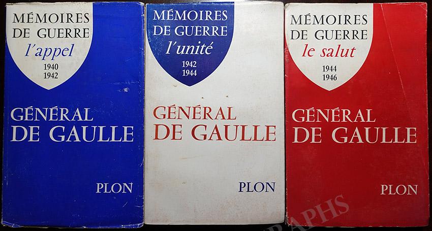 Charles De Gaulle Autograph Signed Book Memoires De Guerre Tamino 3441