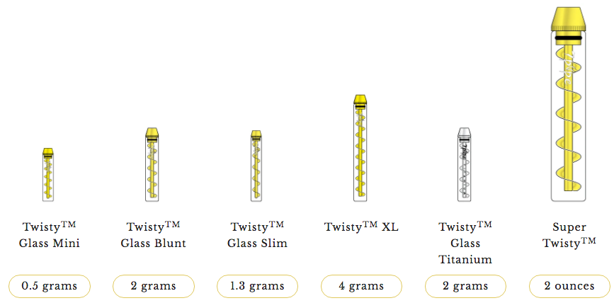 7Pipe ''Twisty'' Glass Blunt - Slim • Buy Now