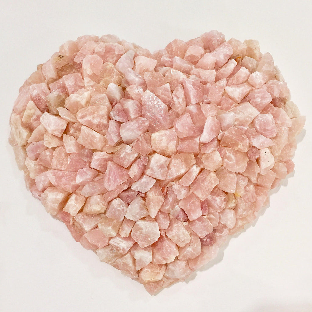 quality rose quartz heart