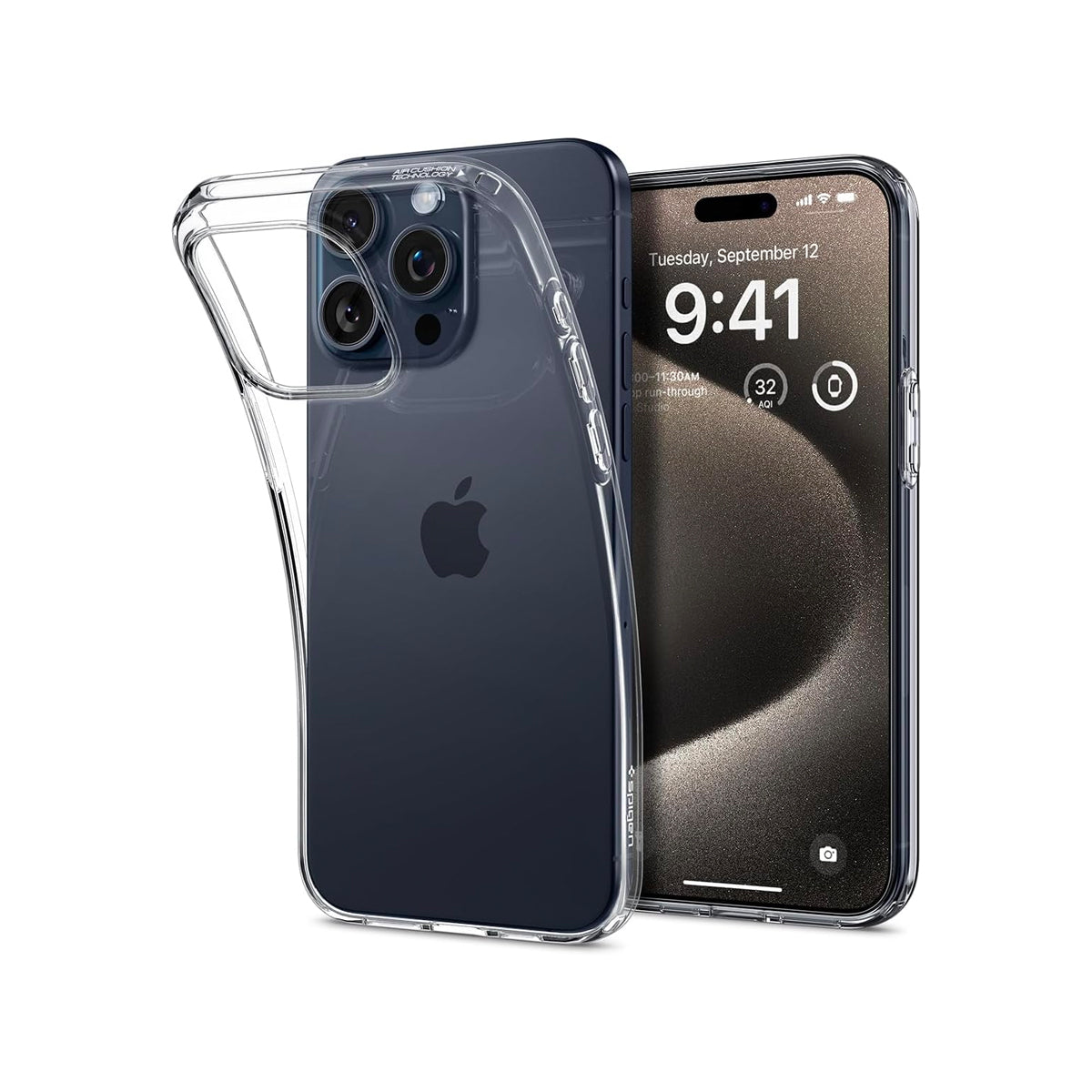 Spigen Liquid Crystal Case Compatible with iPhone 12 Pro and Compatible  with iPhone 12 - Crystal Clear