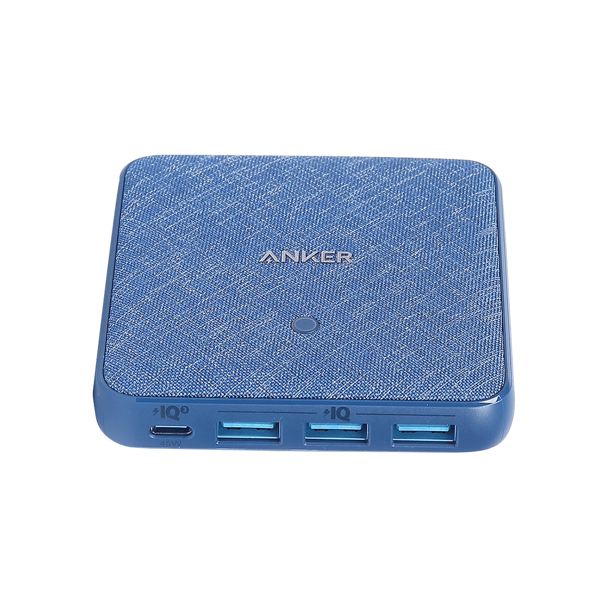 Buy Anker PowerPort Atom III Slim 4 Ports Blue Fabric in Qatar