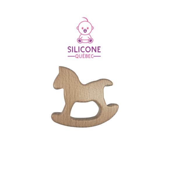 Rocking Horse teether / natural maple wood