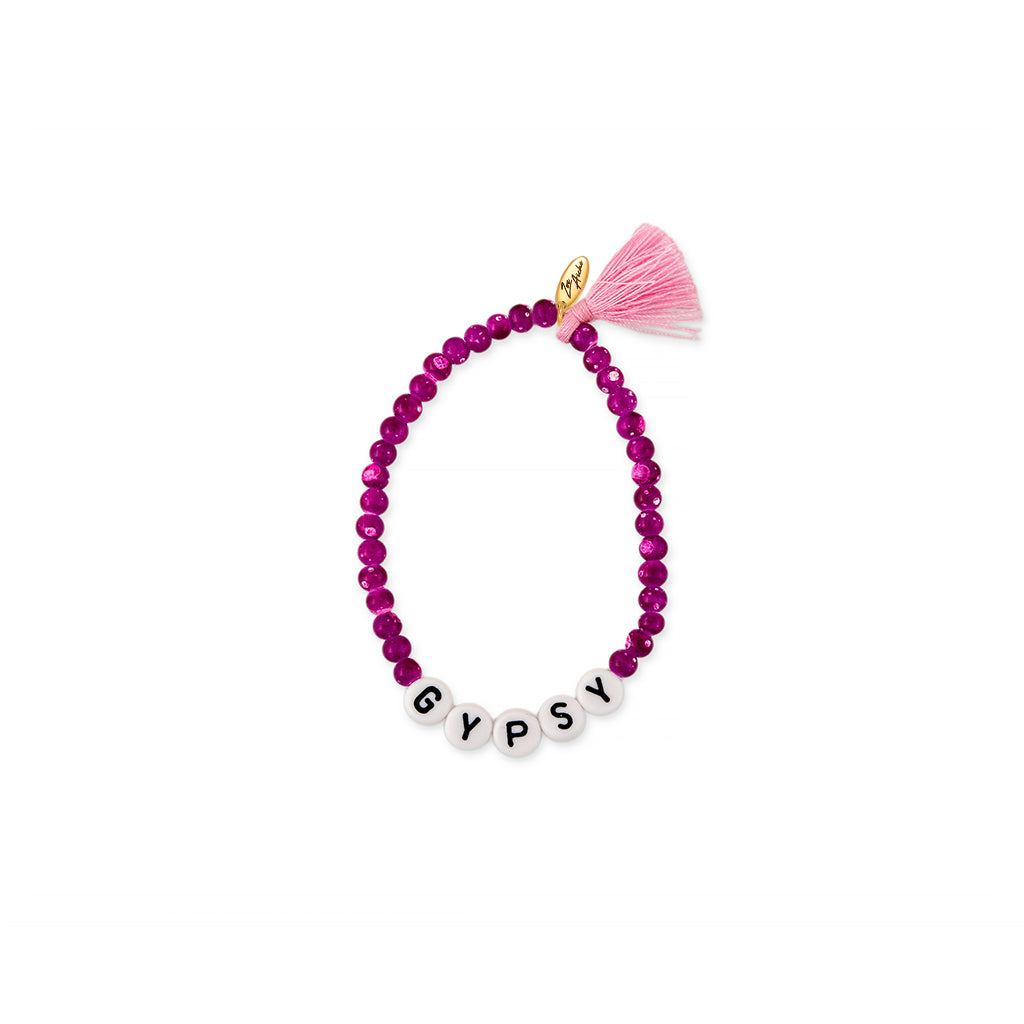 ZOE AICHE TASSEL BEADED WORD BRACELET