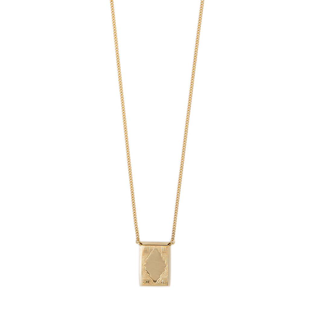 PRAYER BOX CURB CHAIN NECKLACE