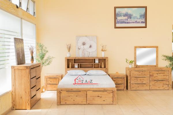 Jacob Bedroom Suite with Bookcase Headboard - The A2Z Furniture