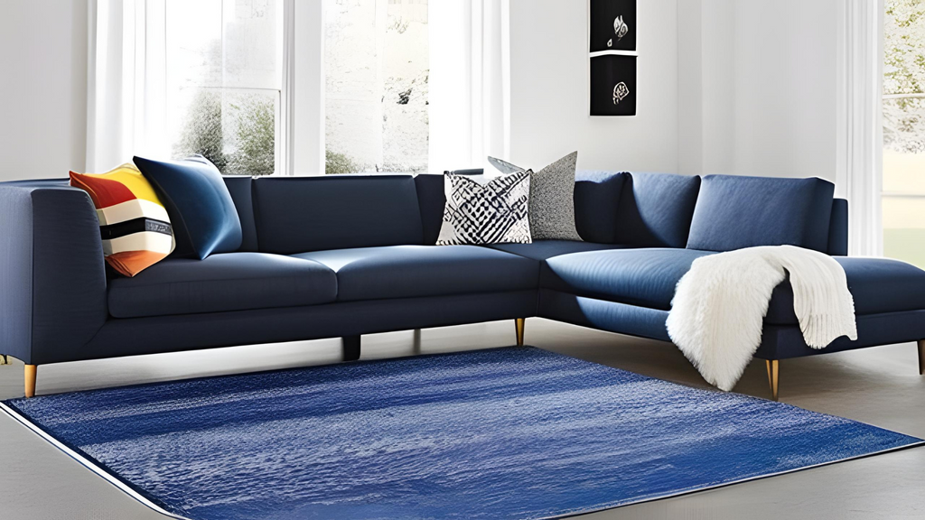 Consider a Statement Rug - Expert Tips on Decorating Your L-Shape Sofa