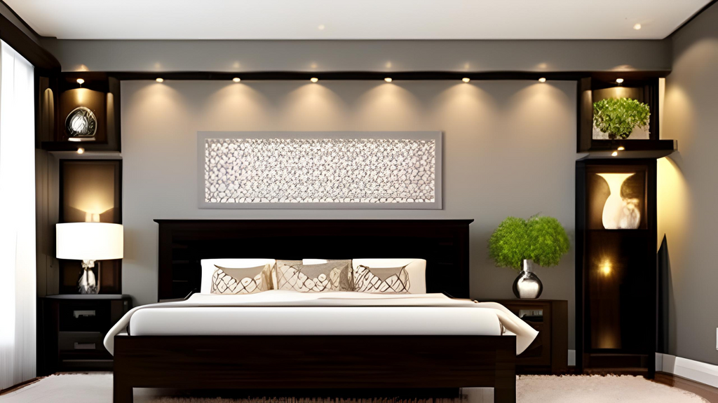 Enhance with Lighting for Styling Dark Wood Bedroom Furniture