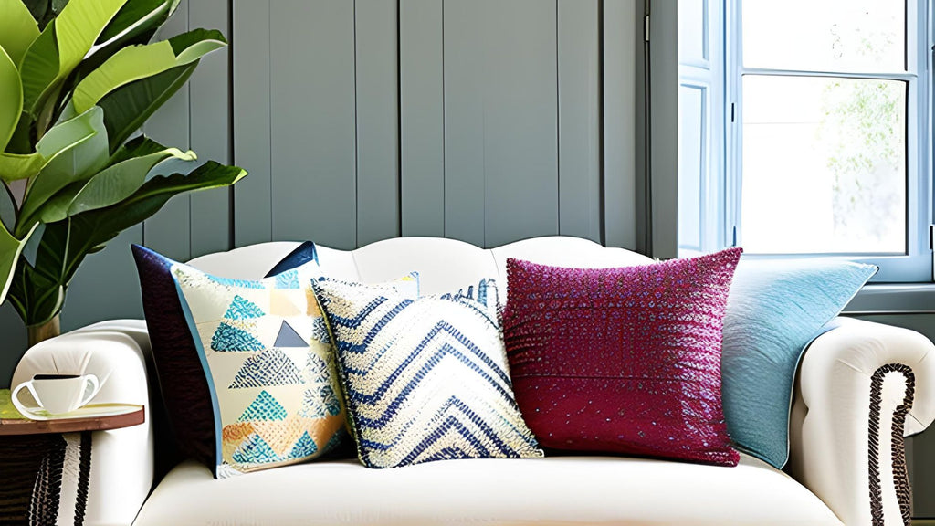 Mixing Textures of the cushions for Visual Interest: Art of Cushion Coordination