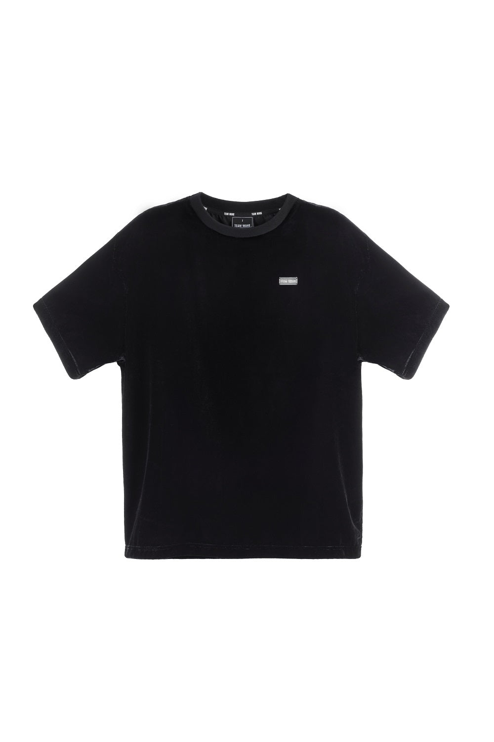 TEAM WANG PRINTED LOGO VELVET T-SHIRT