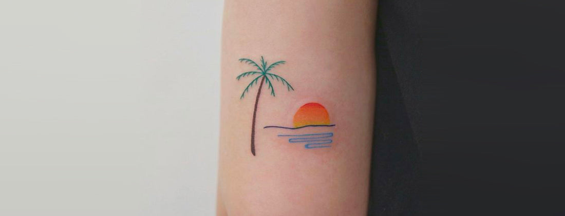 Tatouage coucher de soleil