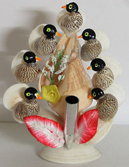 Groupe d'oiseaux coquillages