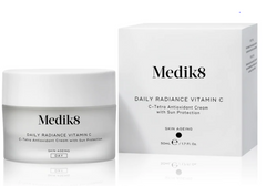 Medik8 Daily Radiance Vitamin C product packaging on white background.