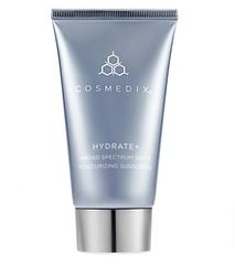 Cosmedix Hydrate+ moisturiser product packaging on white background.