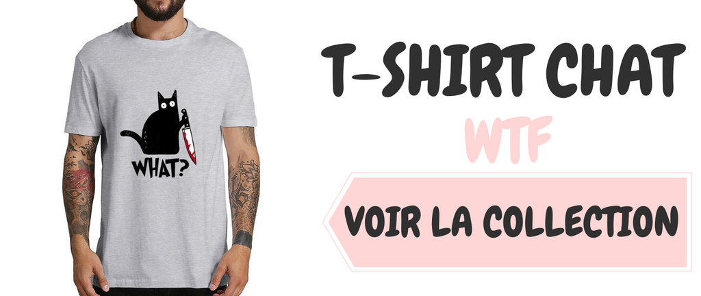 T-SHIRT HOMME CHAT WHAT ?