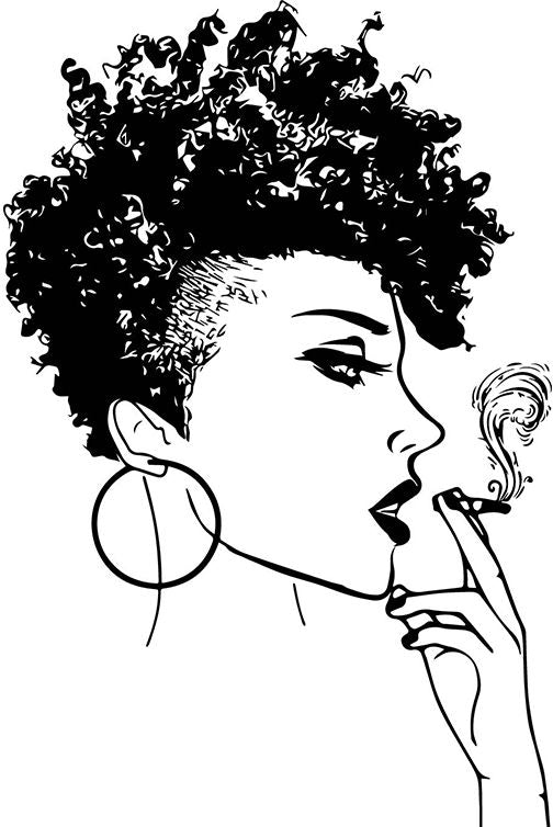 Download Afro Woman Smoking Pot Weed Joint Blunt Cannabis Marijuana ...