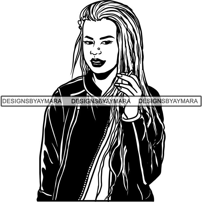 Download Afro Woman Smoking Pot Weed Joint Blunt Cannabis Marijuana SVG Cutting - DesignsOfMarijuana.com