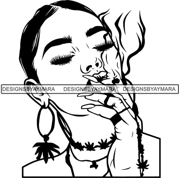 Download Afro Woman Smoking Pot Weed Joint Blunt Cannabis Marijuana ...