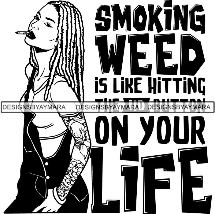 Download Afro Woman Smoking Pot Weed Quotes Joint Blunt Cannabis ...