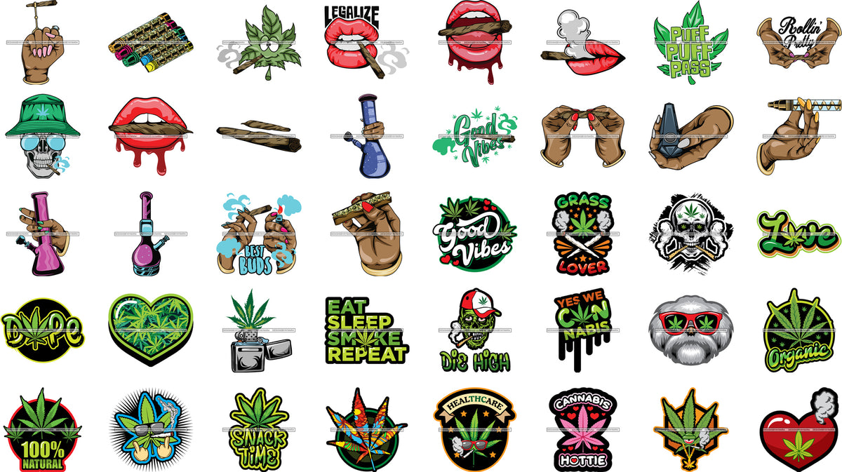 Download Bundle 40 Blunt Joint Hemp Sativa Graphic 420 Cannabis ...