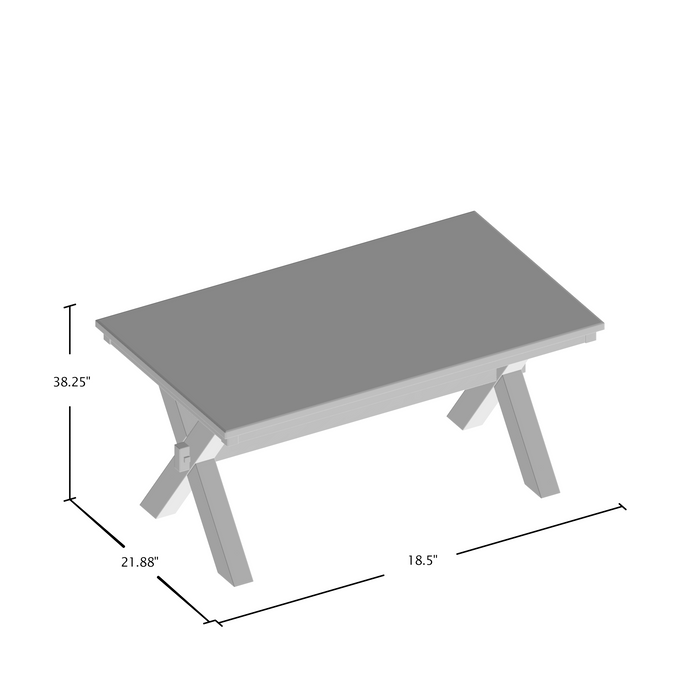 Soccorro Black Farmhouse X-Shaped Trestle Base Dining Table, Seats 6 ...