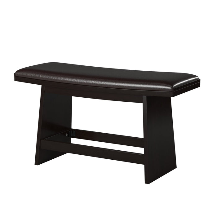 Hurley Black Finish Counter Height Dining Bench