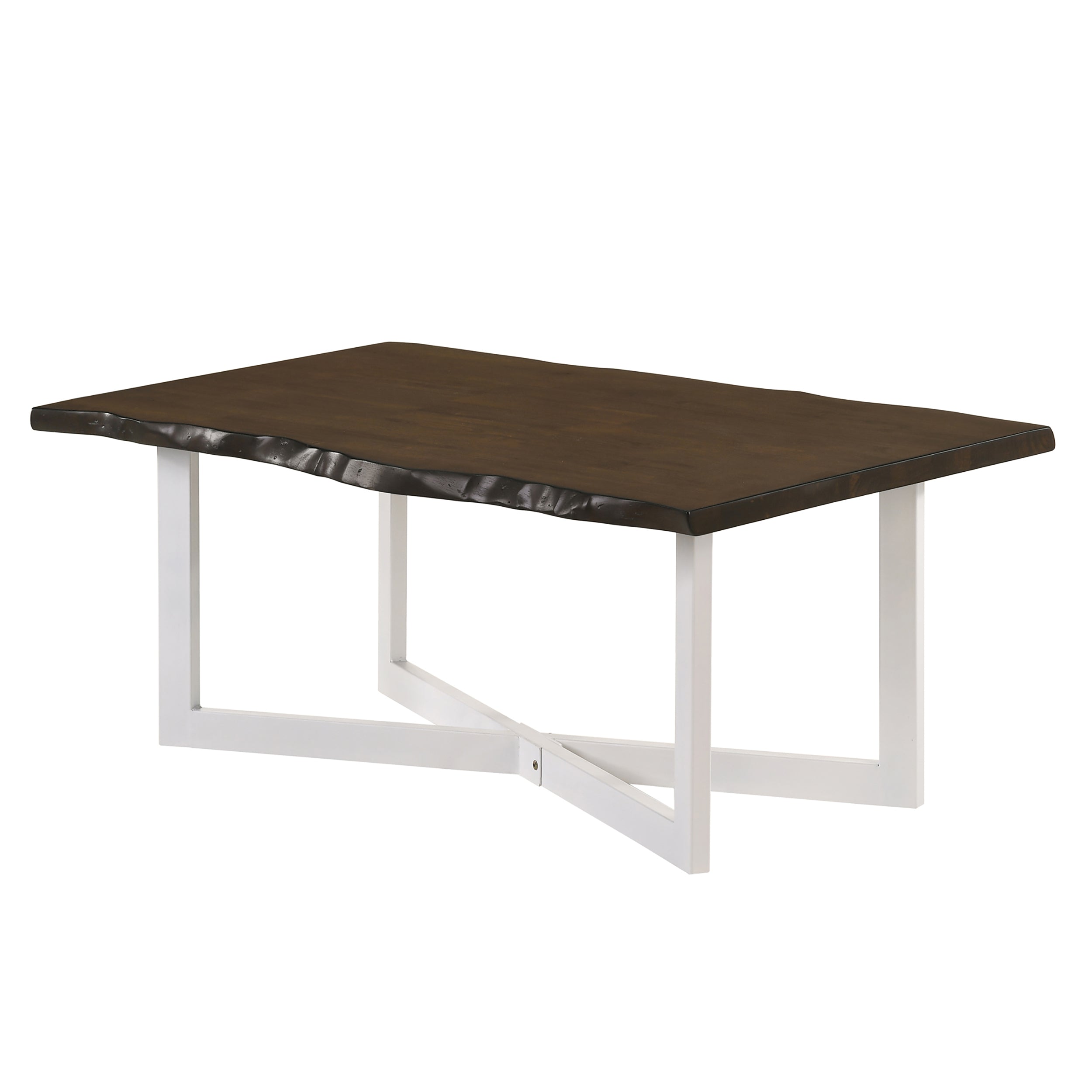 Navitad Contemporary Live Edge Oak 47-Inch Coffee Table