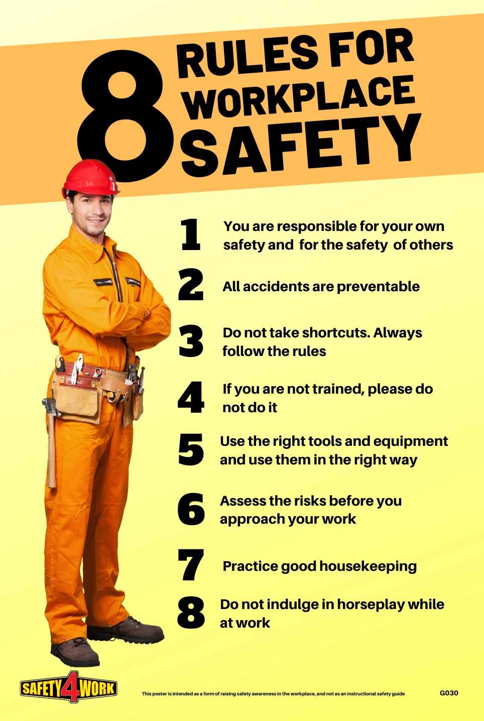 G030 General Workplace Safety Poster Safety4work