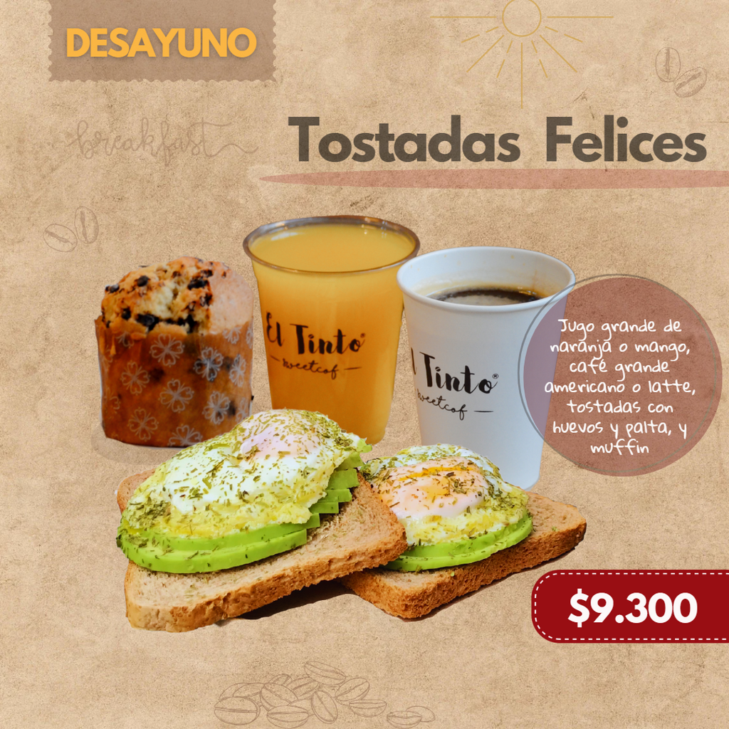 Desayuno Tostadas Felices